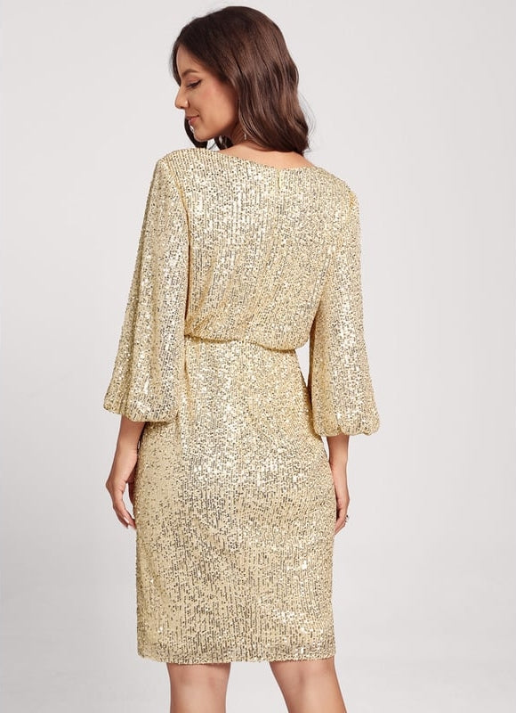 Robe Cocktail Mariage Champagne - gallery 6