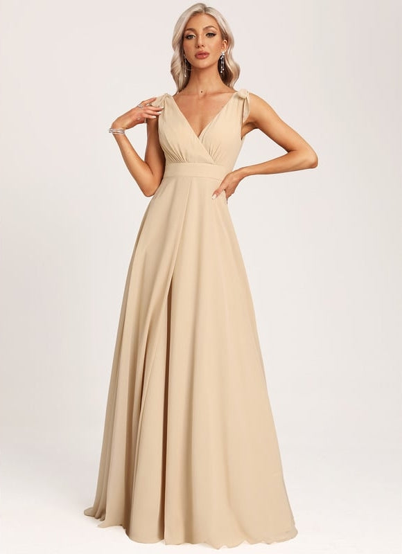 Robe Demoiselle D'Honneur Champagne Dos Nu