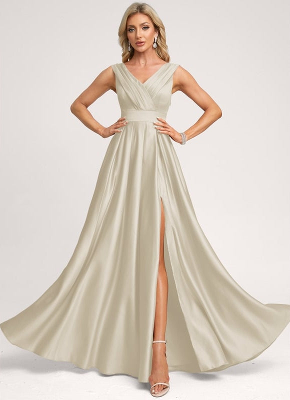 Robe De Soirée Couleur Champagne - gallery 7