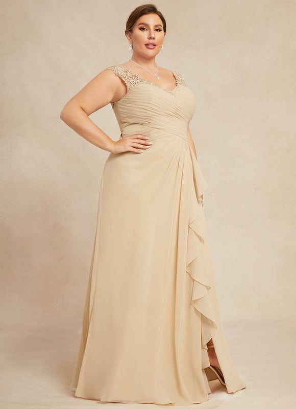 Robe De Cérémonie Longue Champagne - gallery 8