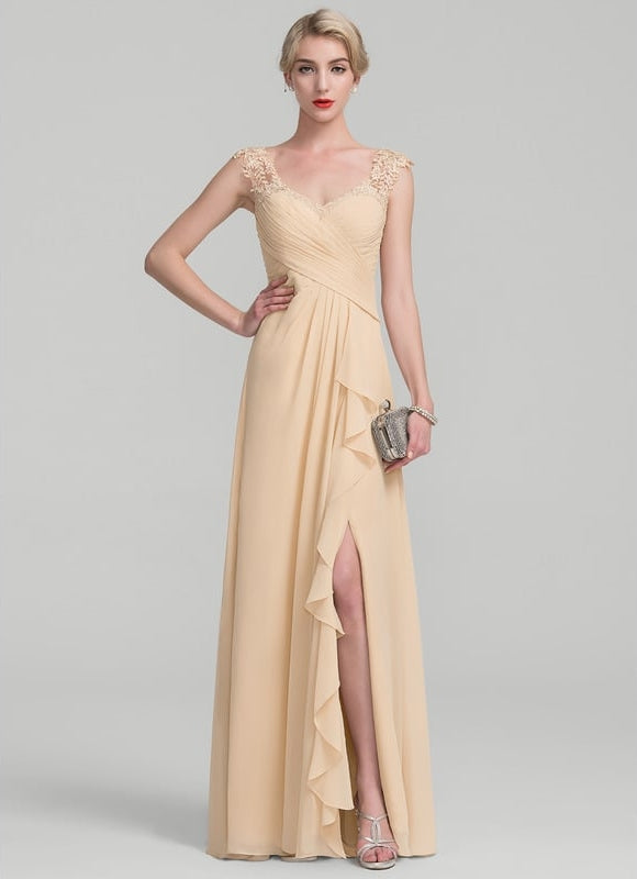 Robe De Cérémonie Longue Champagne