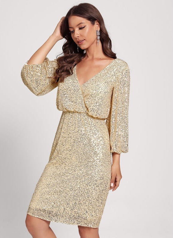 Robe Cocktail Mariage Champagne - gallery 3