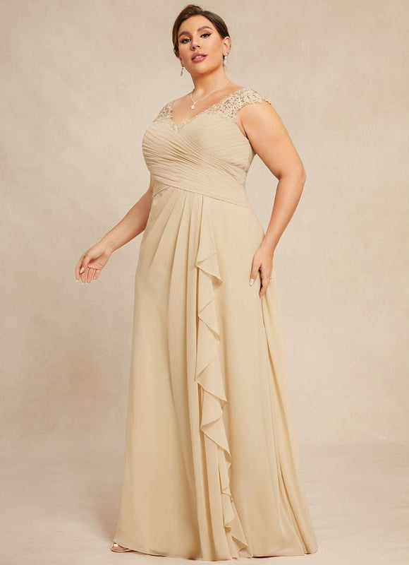 Robe De Cérémonie Longue Champagne - gallery 5