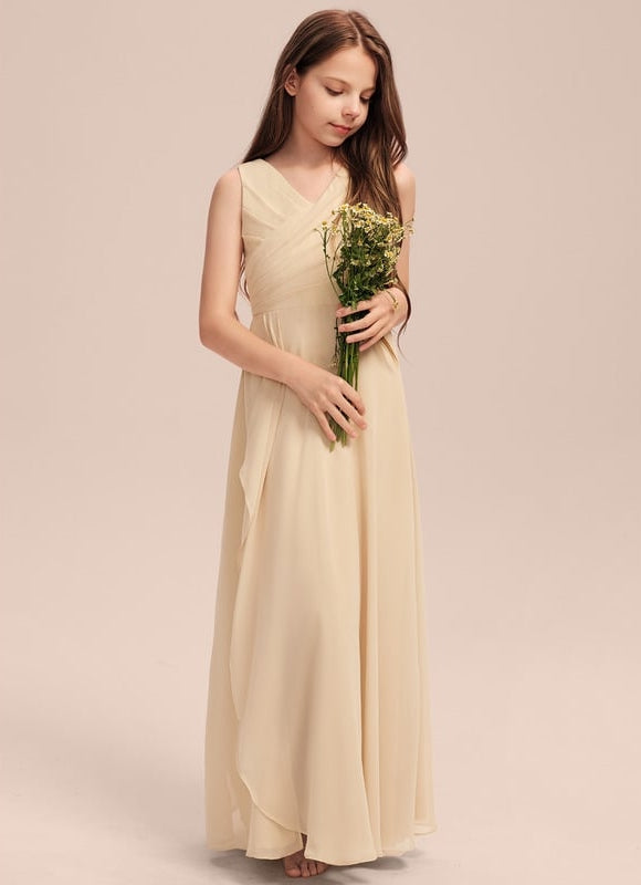 Robe Demoiselle D'Honneur Courte Champagne