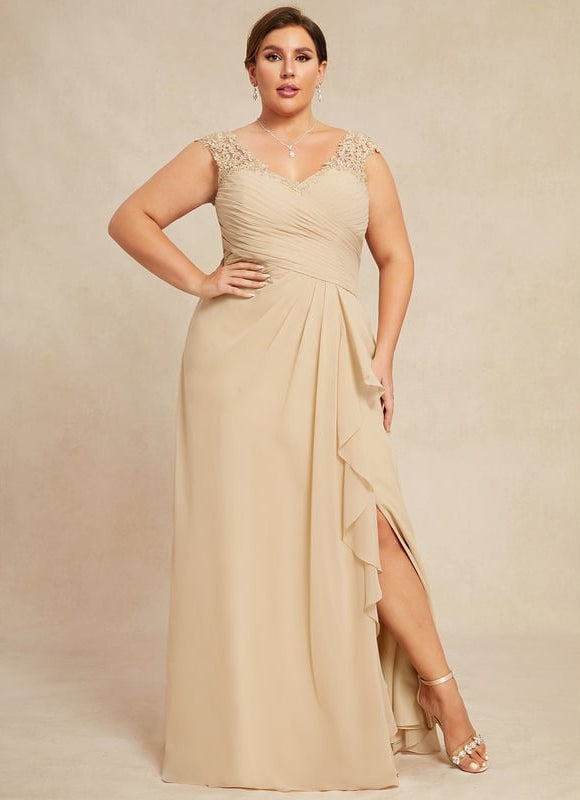 Robe De Cérémonie Longue Champagne - gallery 4