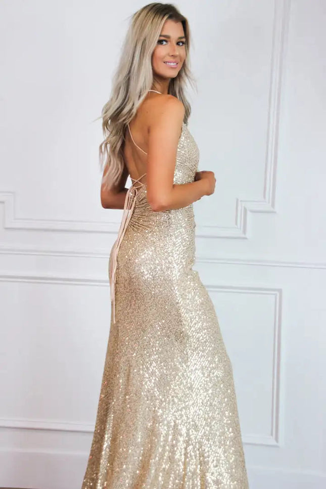 Robe Scintillante Champagne - gallery 7