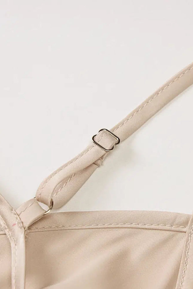 Robe Satin Beige Champagne - gallery 6