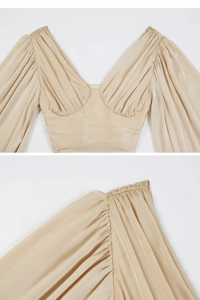 Robe De Cérémonie Courte Champagne - gallery 1